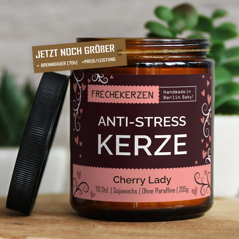 mysoy‎® Anti-stress Duftkerze l Handgemacht & mit Humor
