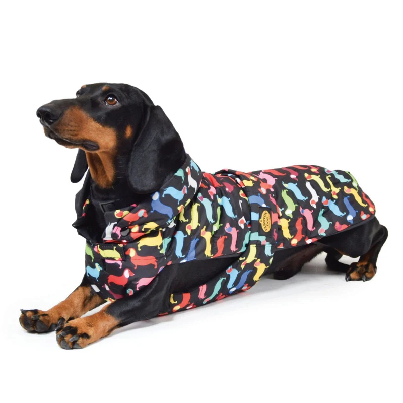 Steppmantel Dackel, Wintermantel, Regenmantel für Dackel , Teckel, Dachshund