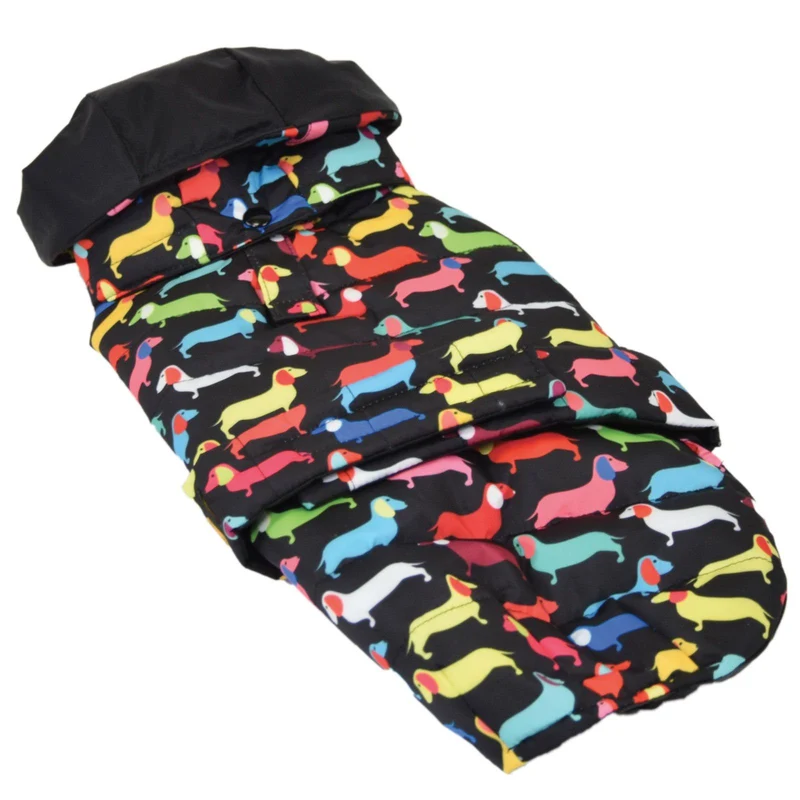 Steppmantel Dackel, Wintermantel, Regenmantel für Dackel , Teckel, Dachshund