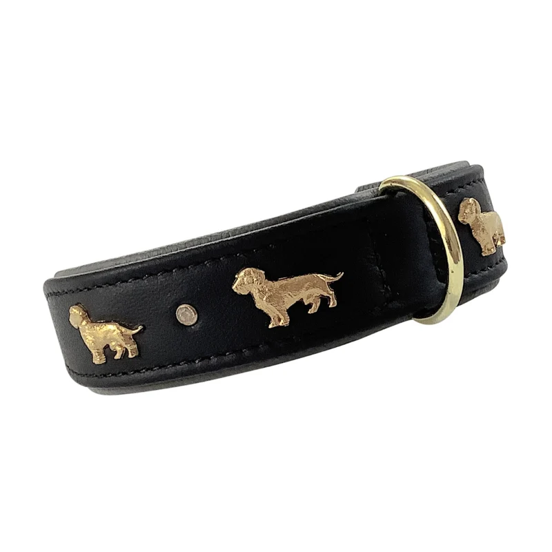 Hundehalsband Dackel / Teckel / Dachshund mit Strass - individuelle Farbgestaltung