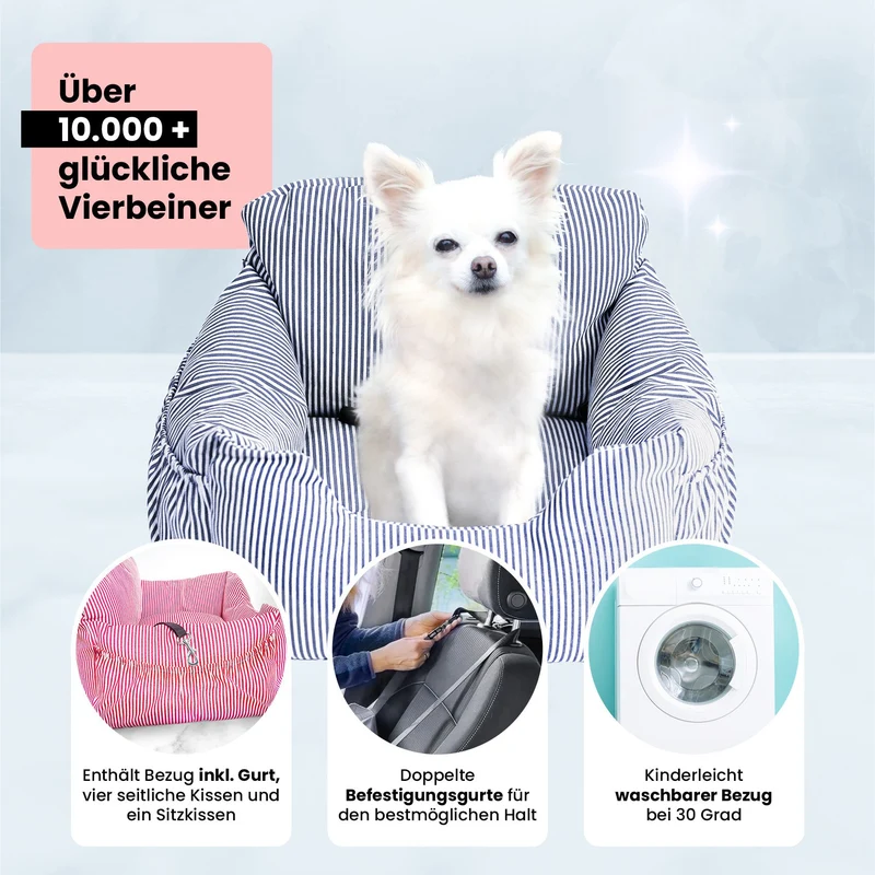 Hunde Autositz inkl. Sicherheitsgurt