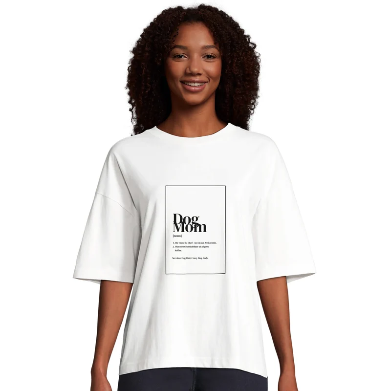 Dog-Mom T-Shirt für Damen für Hundeliebhaberinnen