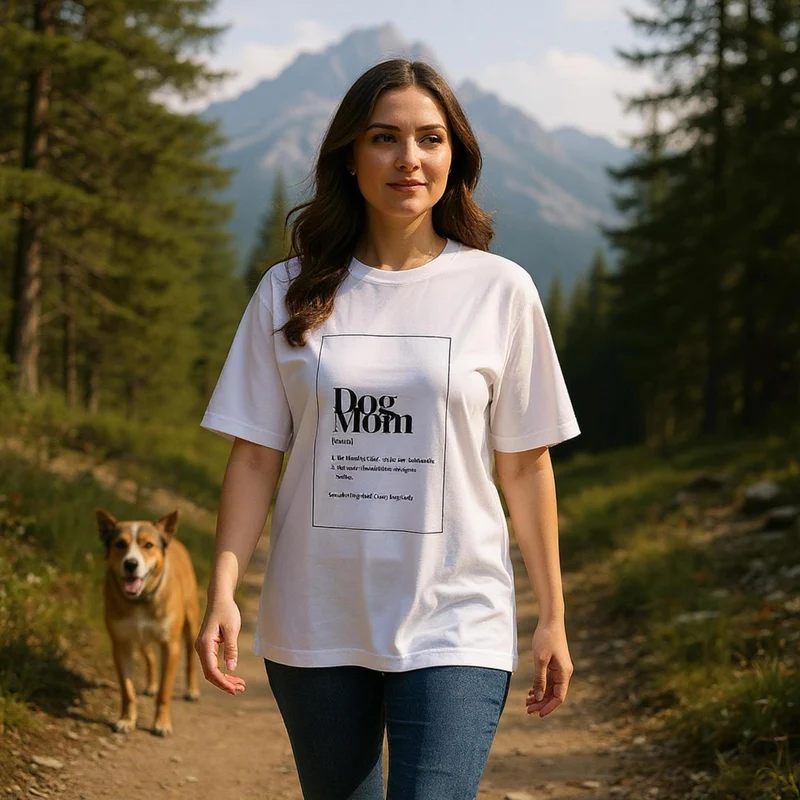 Dog-Mom T-Shirt für Damen für Hundeliebhaberinnen