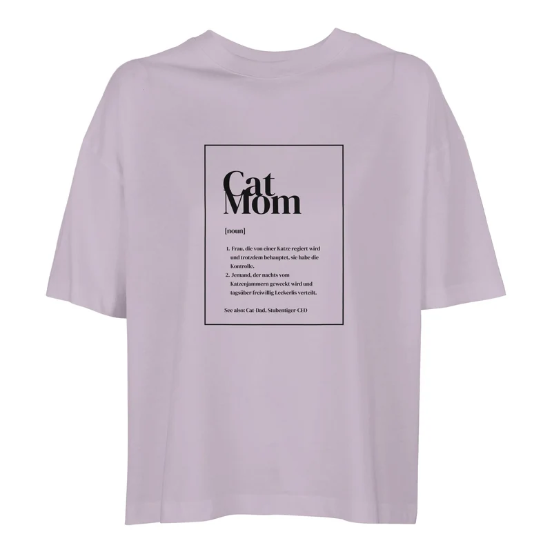 Cat-Mom T-Shirt für Katzenliebhaberinnen.
