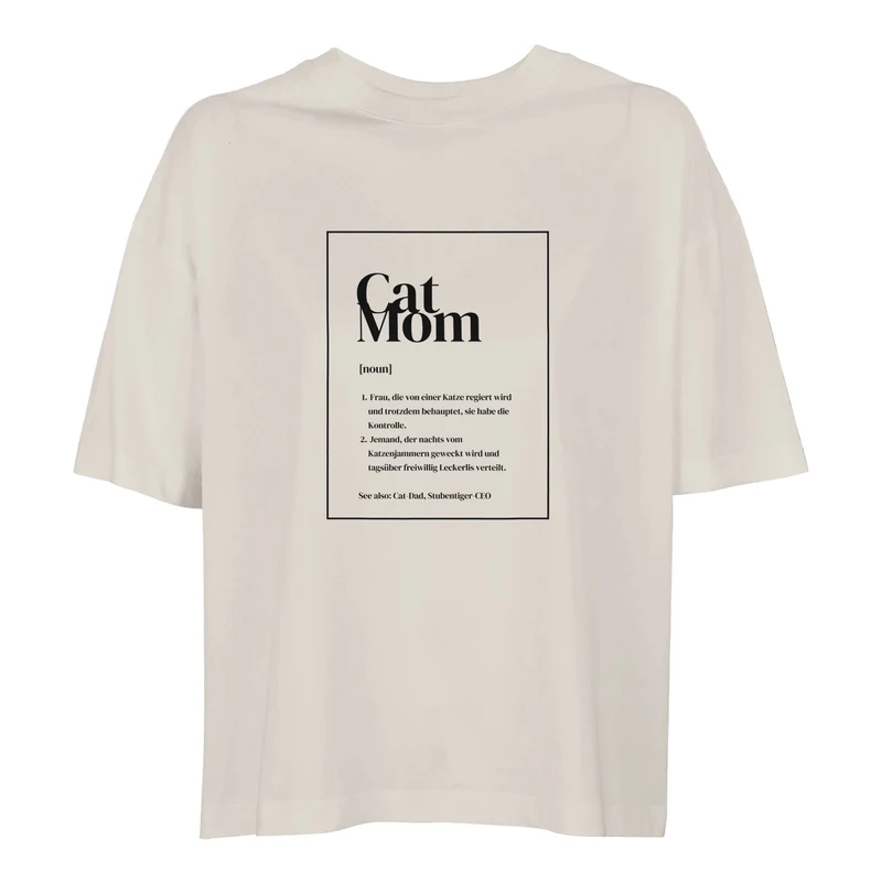 Cat-Mom T-Shirt für Katzenliebhaberinnen.