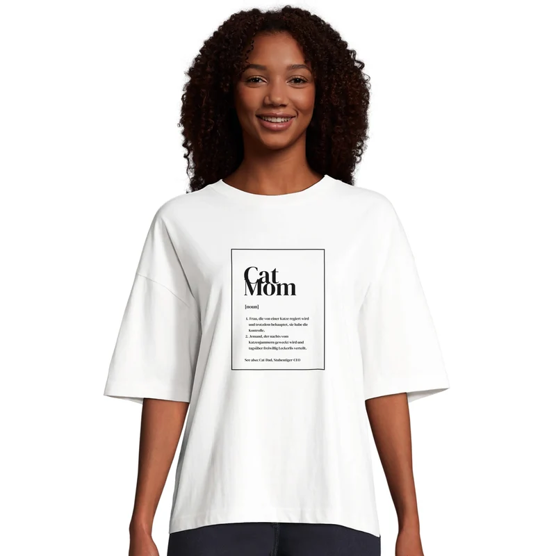 Cat-Mom T-Shirt für Katzenliebhaberinnen.
