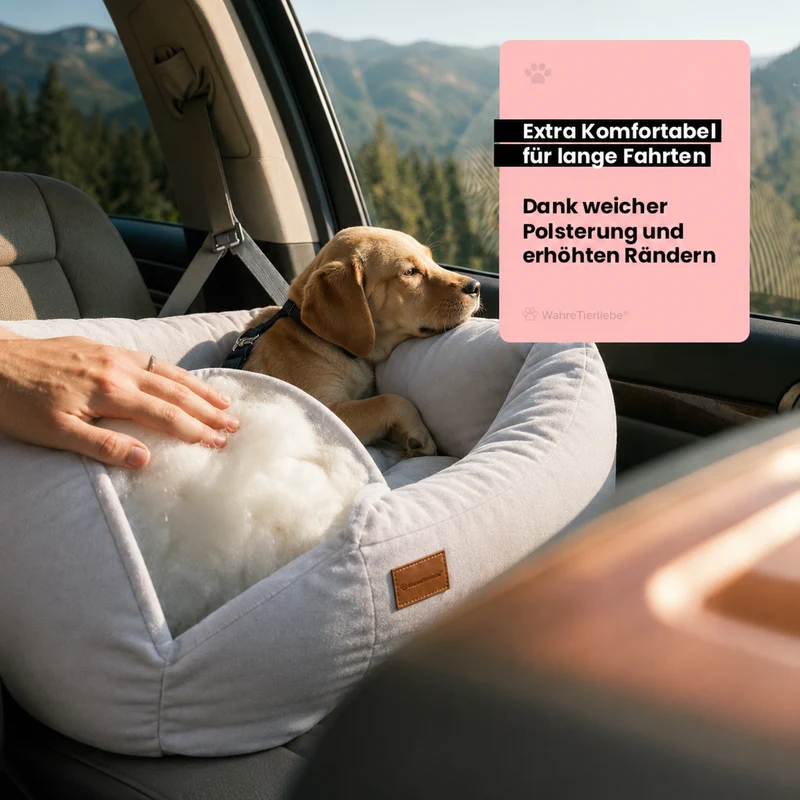 Orthopädischer Hunde Autositz inkl. Gurt