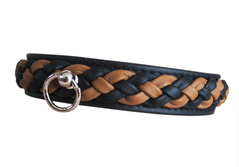 Hundehalsband/Lederhalsband Brabant Double