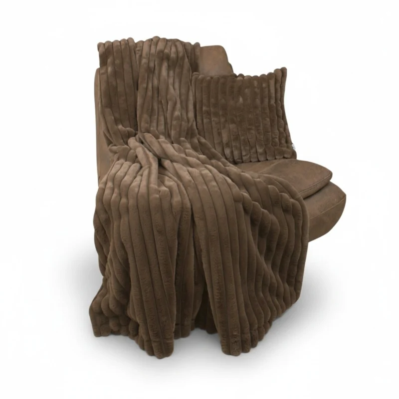 Kuscheldecke - Stripes Big Chocolate