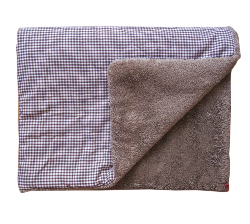 Kuscheldecke / Hundedecke Karo Braun