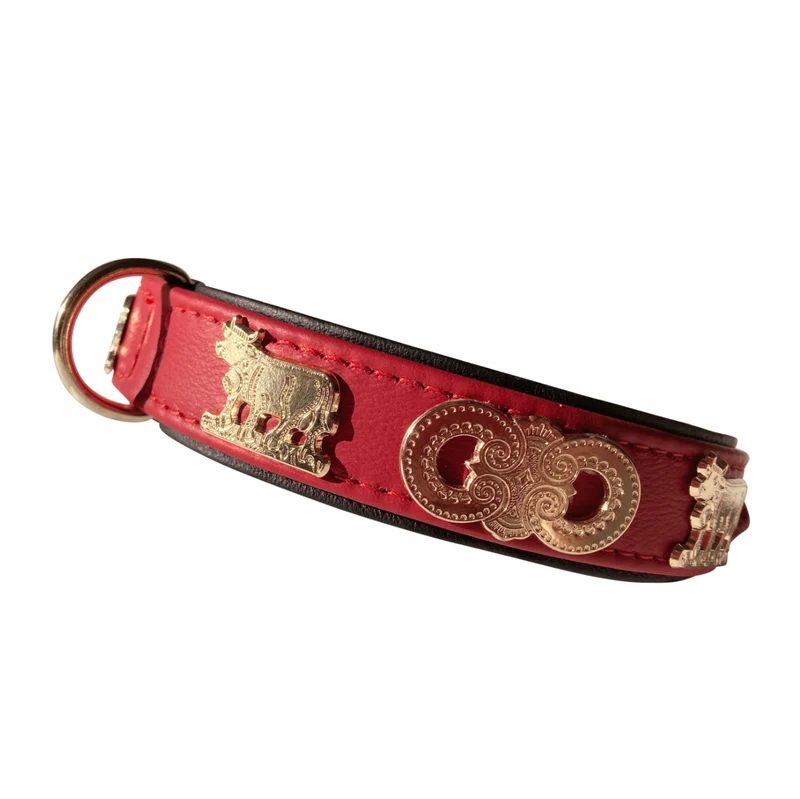 Austellungsstück Hundehalsband Alpenglühn - Appenzeller Motive Größe 45 cm