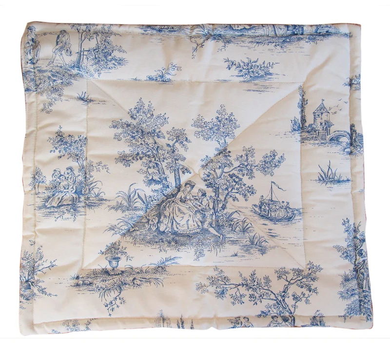 Quilt-Hundedecke Etoile de Jouy - Blau
