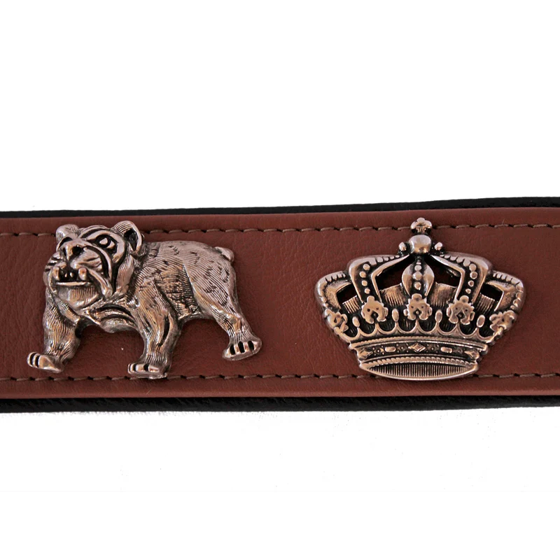 Ausstellungsstück Hundehalsband Crown für Bulldoggen