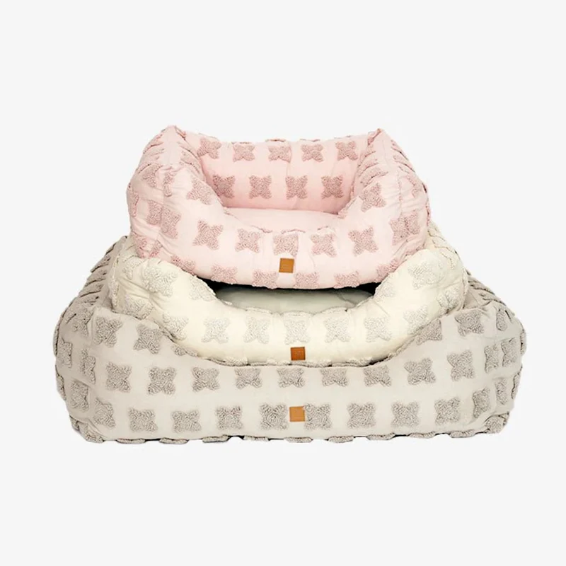 Pet & Co. Hundebett Kingston Flowers Taupe