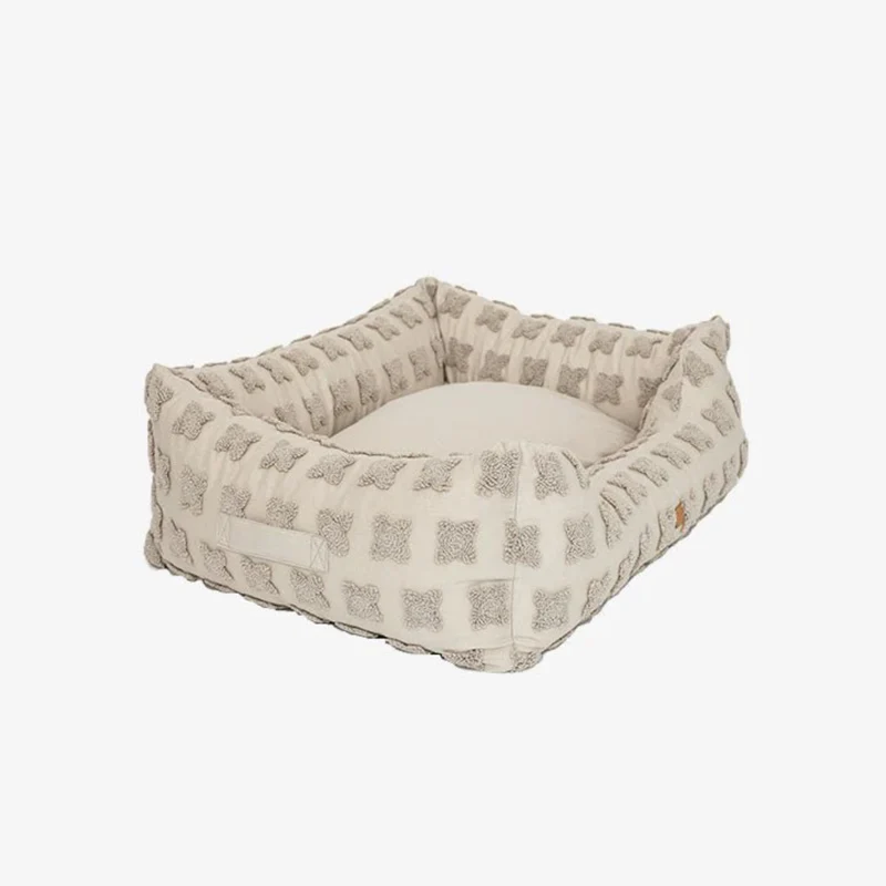 Pet & Co. Hundebett Kingston Flowers Taupe