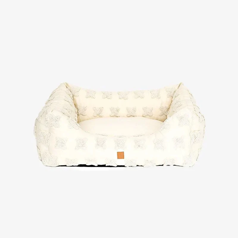 Pet & Co. Hundebett Kingston Flowers Creme
