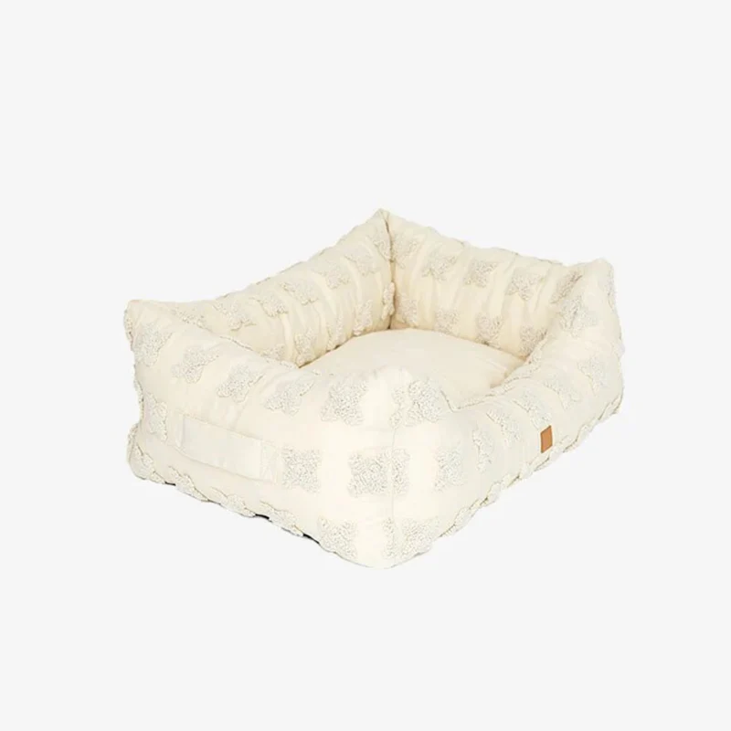 Pet & Co. Hundebett Kingston Flowers Creme