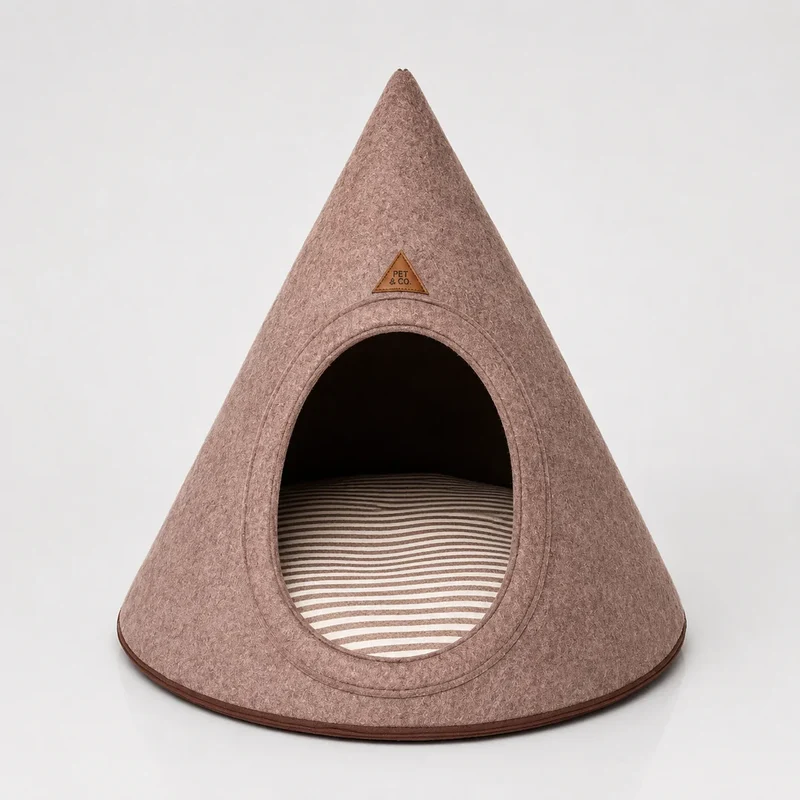 Pet & Co. Hunde und Katzen Kuschelhöhle Tonto - Felt Brown