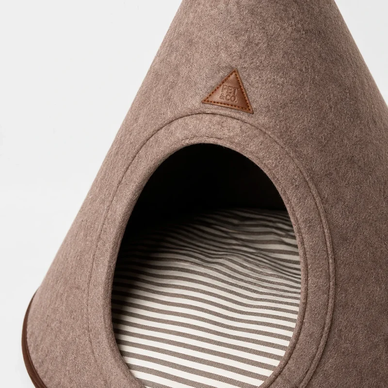 Pet & Co. Hunde und Katzen Kuschelhöhle Tonto - Felt Brown