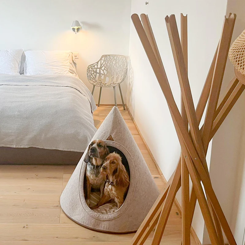 Pet & Co. Hunde und Katzen Kuschelhöhle Tonto - Felt Beige