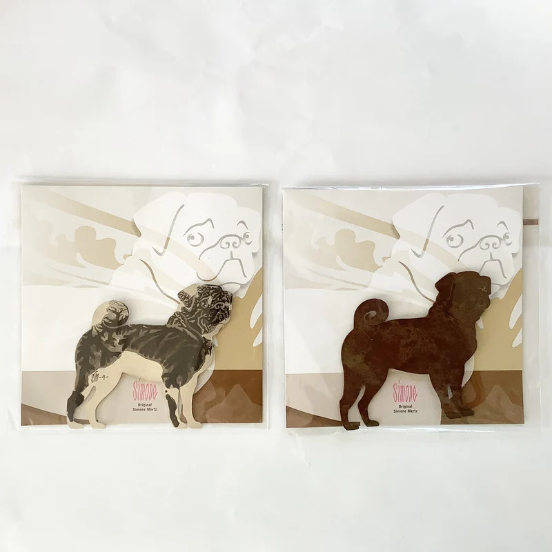 Dekofigur Mops / Pug mit Magnet - "Magnet-Mops"