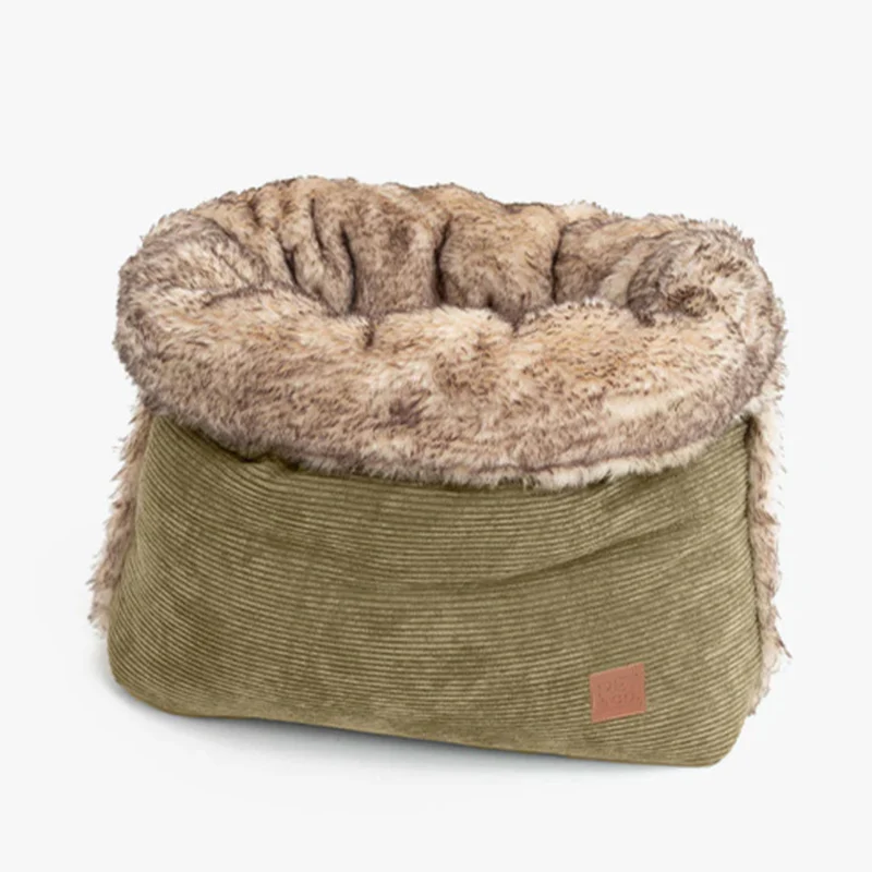 Pet & Co. Kuschelsack / Snuggle Bed Cord (Faux Fur) - Khaki