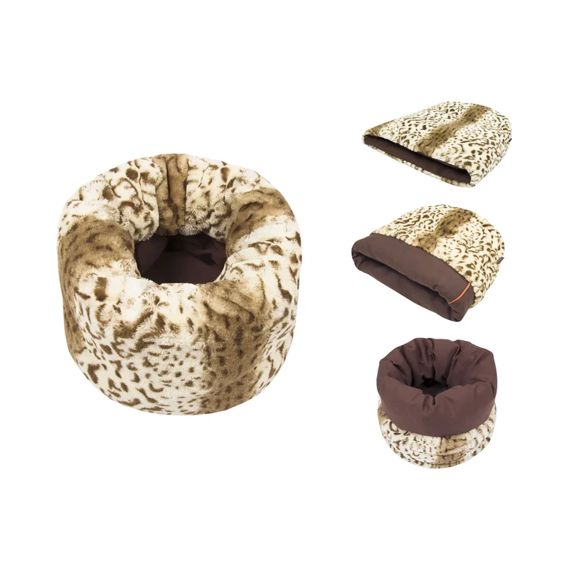 P.L.A.Y. Snuggle Bed - Kuschelsack / Hundebett Leopard Nature
