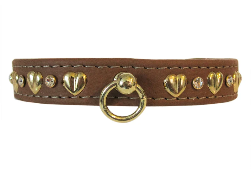 Hundehalsband/Lederhalsband Amore - individuelle Farbgestaltung