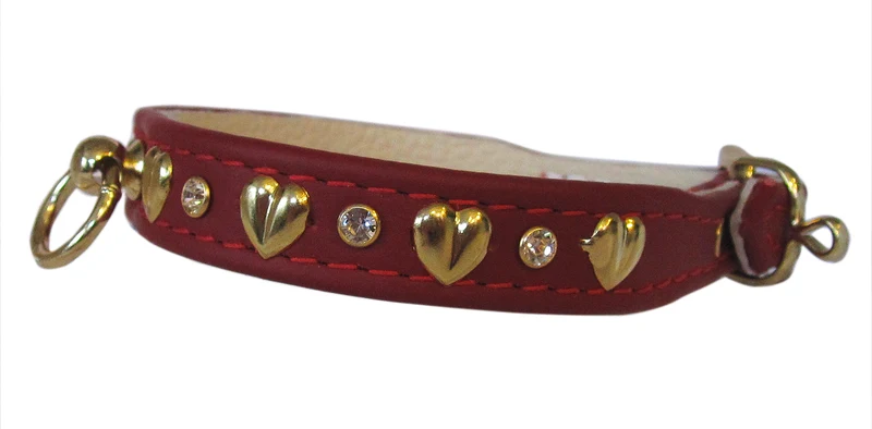 Hundehalsband/Lederhalsband Amore - individuelle Farbgestaltung