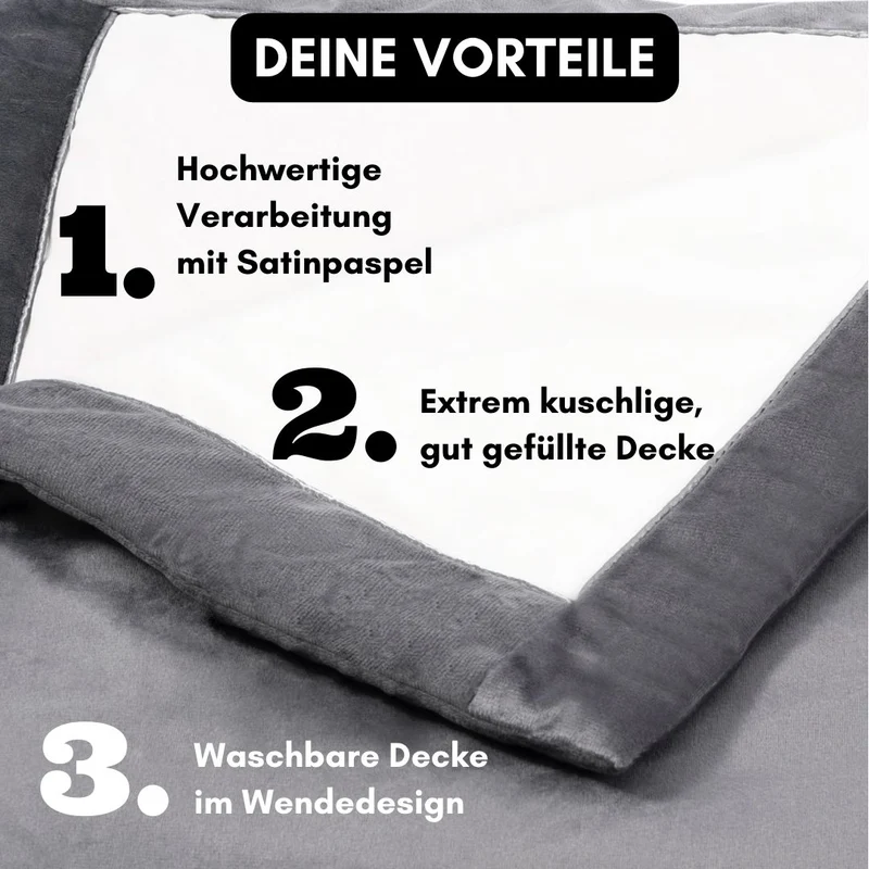 Decke Philadelphia "Dark Grey"