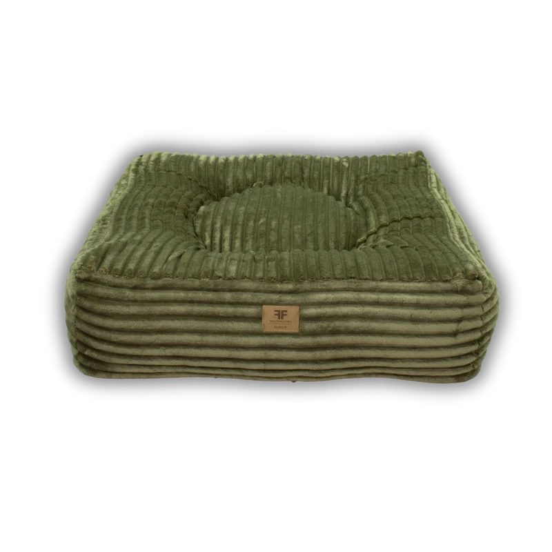 Hundebett Nubes® Stripes Olive