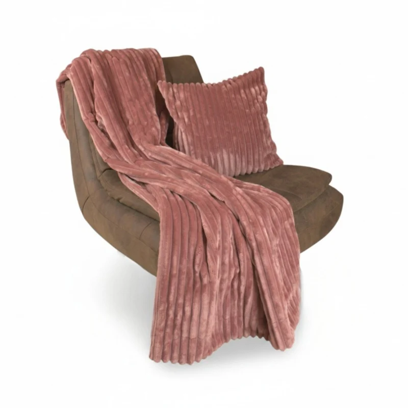 Kuscheldecke - Stripes Rosé