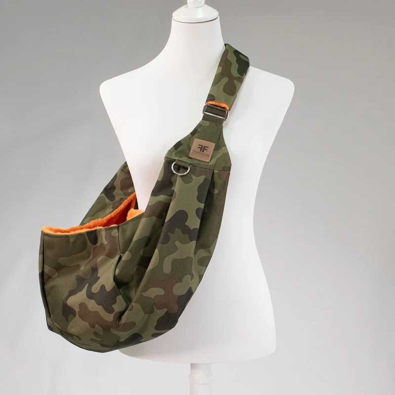 Hundetragetasche Cuddly-Bag Camo-Orange