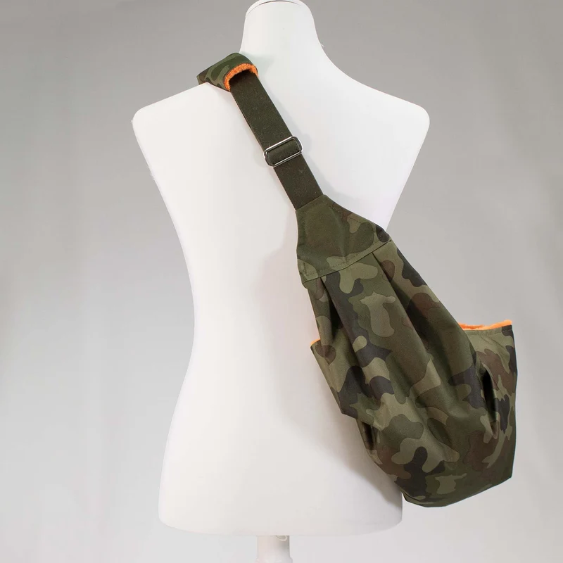 Hundetragetasche Cuddly-Bag Camo-Orange
