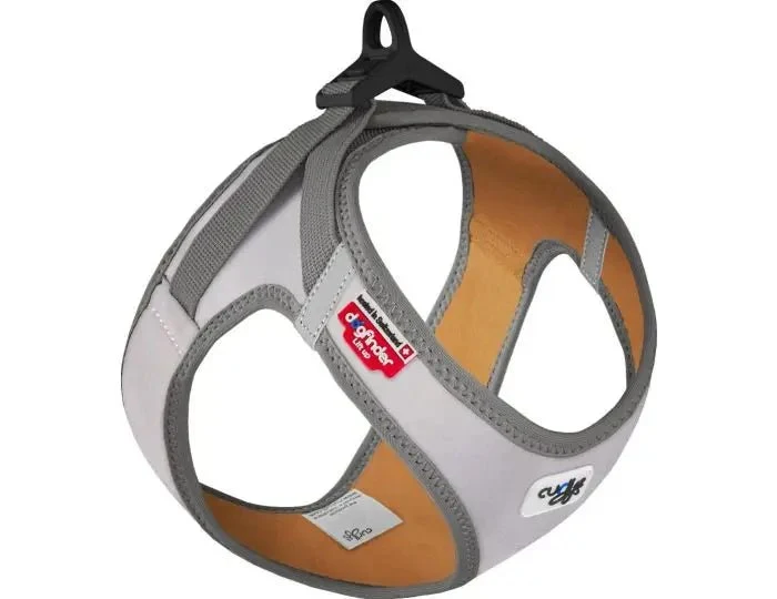 Curli Reflektierendes Geschirr – „Clasp Glow – Grau“.