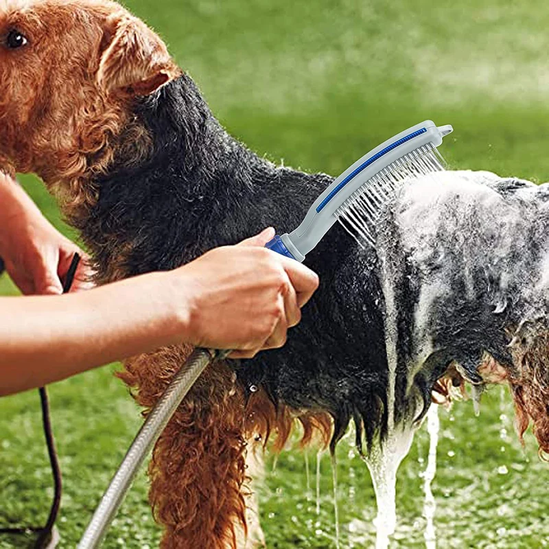 Haustier-Badebürste Dusche mit Wasserschlauch