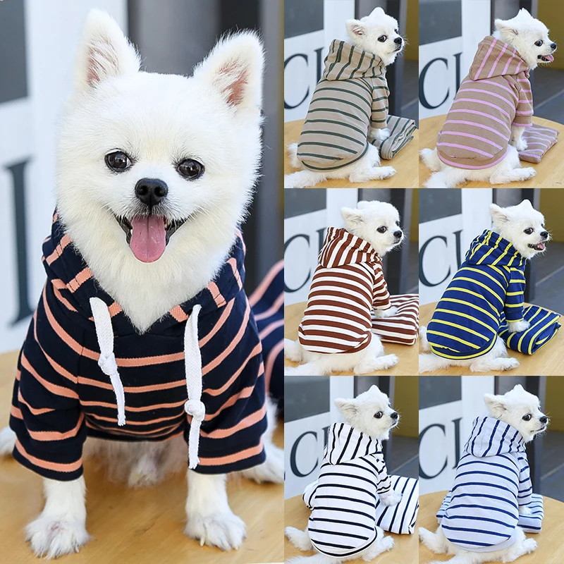 Haustier Hund Katze Hoodie Gestreifte Kleidung