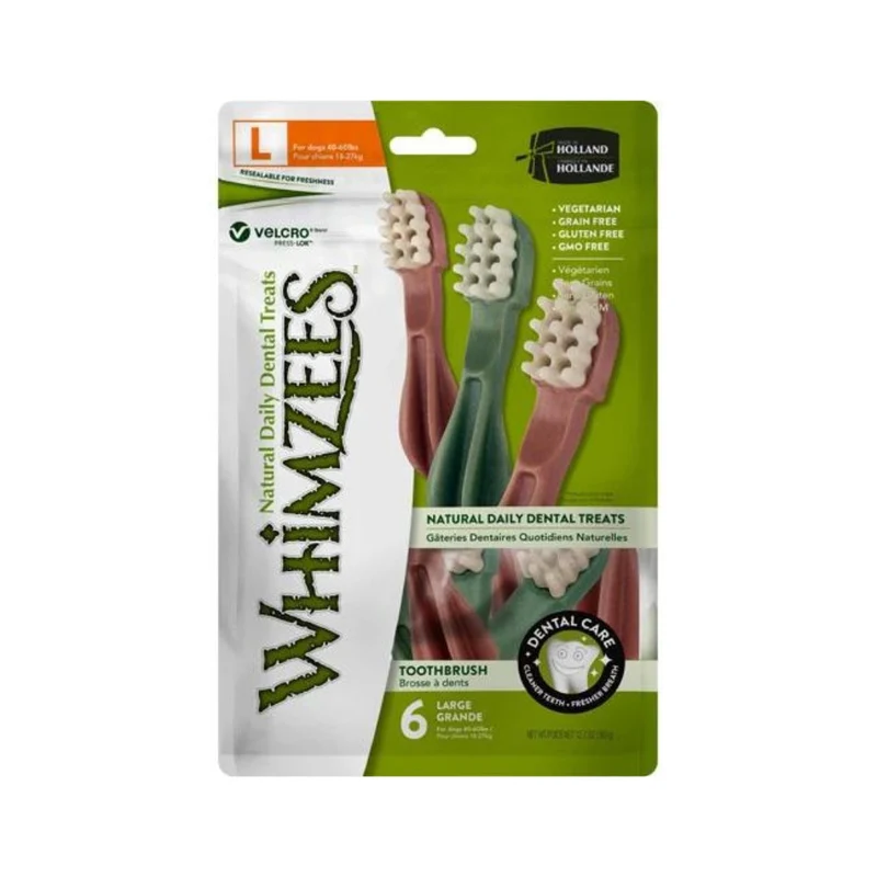Whimzees - Kauzahnbürsten für große Hunde - 6 Stk.