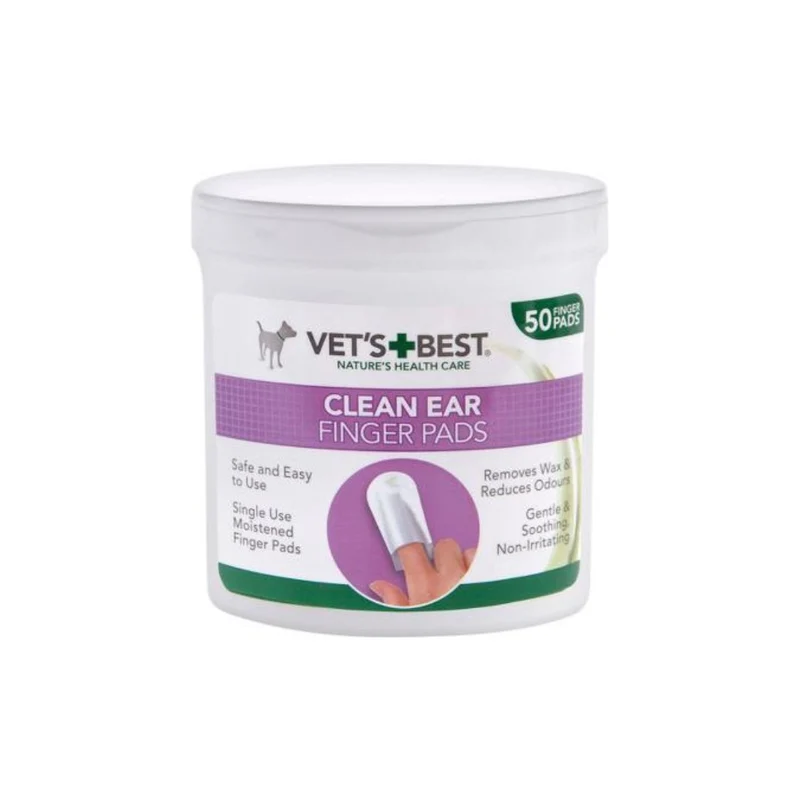 Vets Best - Fingertip zur Ohrenpflege - 50 Stk