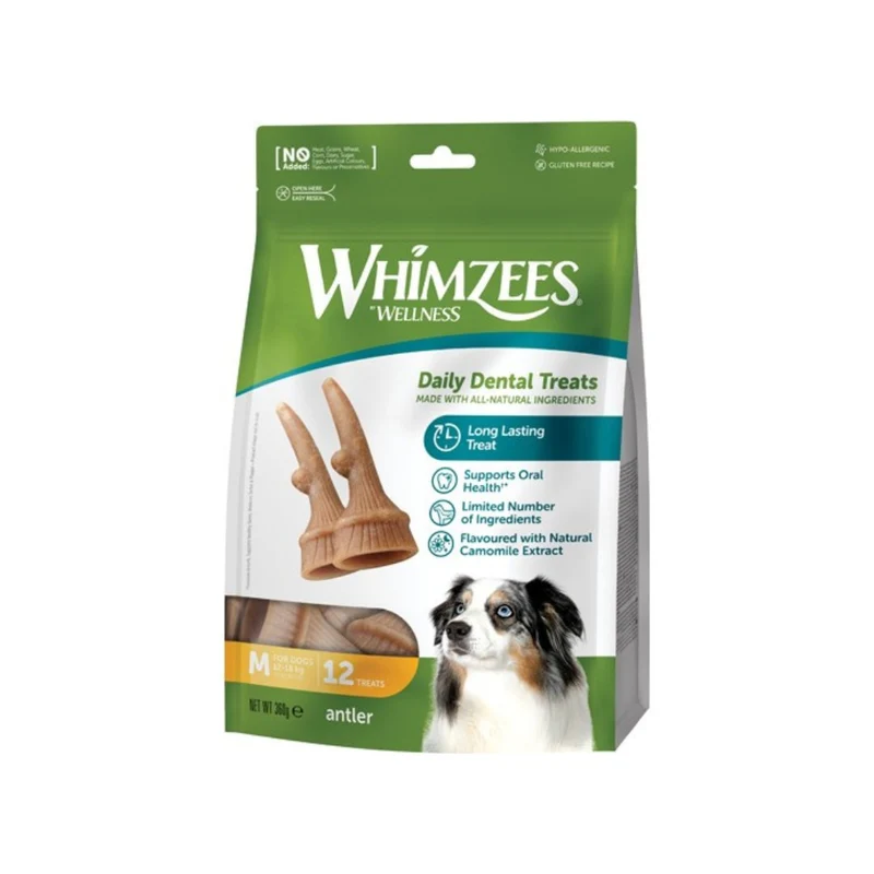 Whimzees – Natürliche Kausnacks für mittelgroße Hunde – 12 Stück.