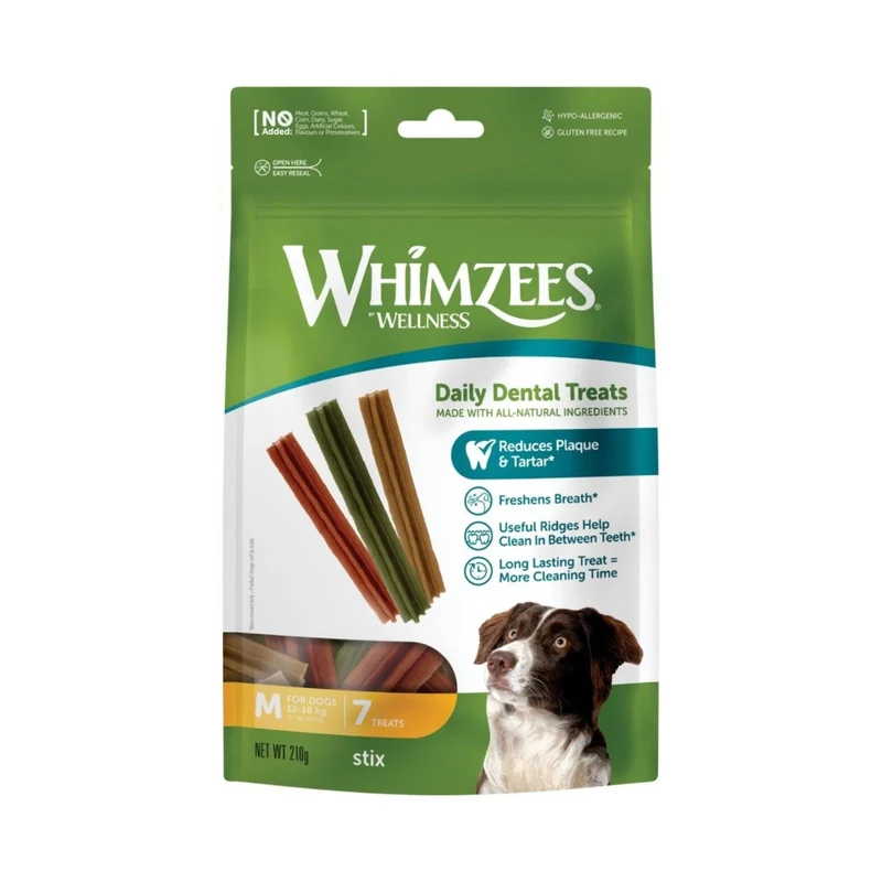 Whimzees – Kauriegel für mittelgroße Hunde – 7 Stück.
