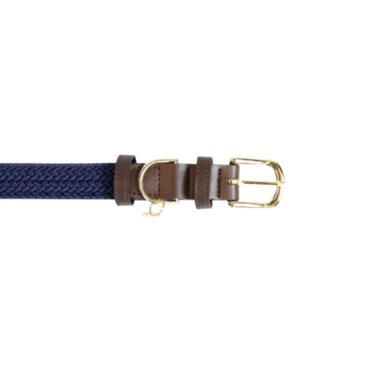 Kentucky Geflochtenes Nylon-Hundehalsband Navy