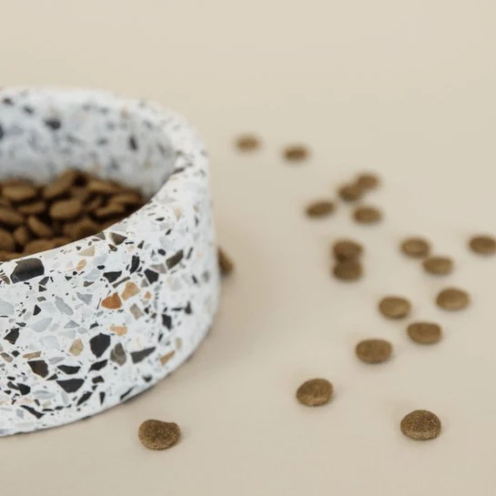 Kentucky Hundenapf Terrazzo Stein - Weiß