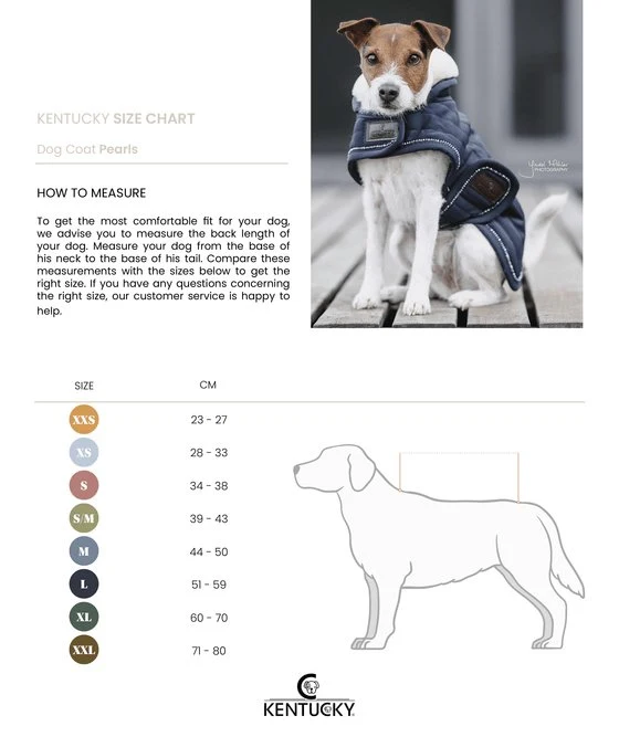 Kentucky Winterjacke – Marineblau mit Perlen