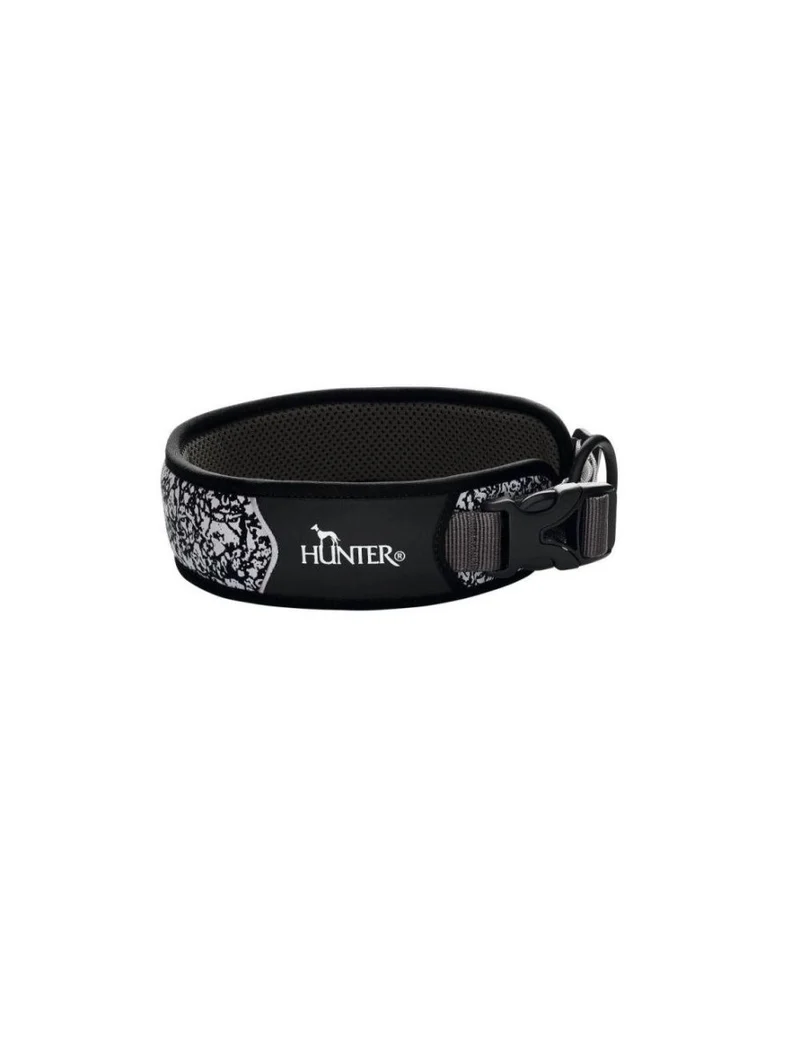 Hunter Divo Reflektierendes Halsband – Schwarz/Grau