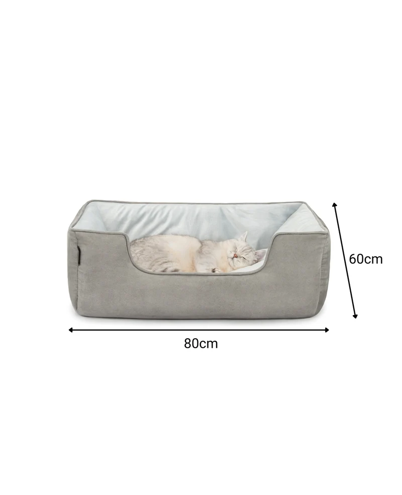 2-in-1 Katzenbett in Wildlederoptik