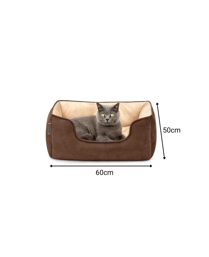 2-in-1 Katzenbett in Wildlederoptik