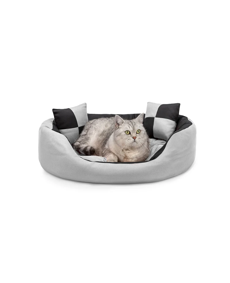4-in-1 Katzenbett mit Wendekissen
