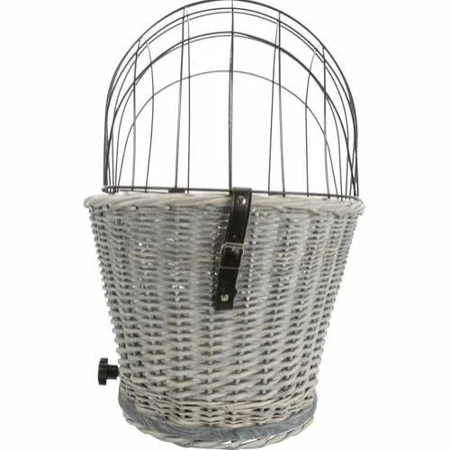 Trixie Fahrradkorb, Gepäckträger mit Gitter, 35 × 49 × 55 cm – Grau