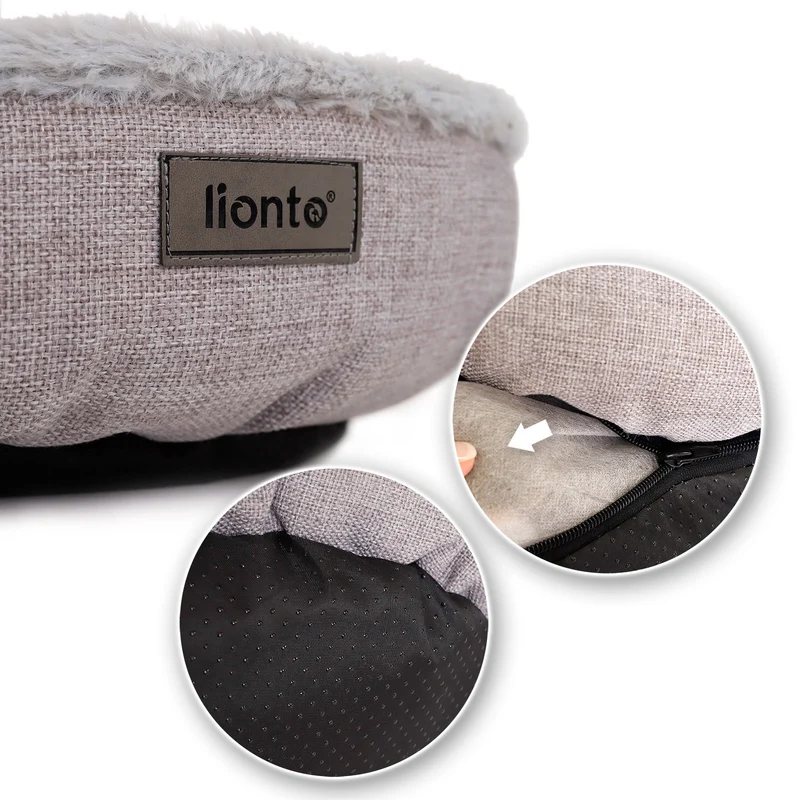 Katzenbett mit Plüsch in Donutform